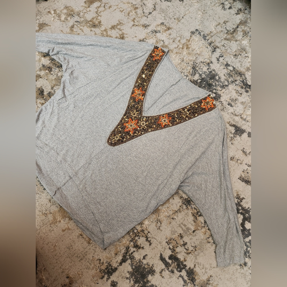 Victoria's Secret beaded oversize dolman top